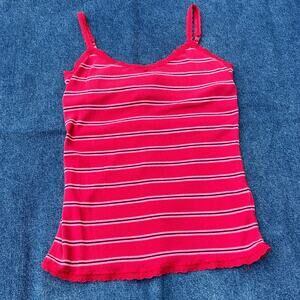 y2k Aeropostale striped lace cami camisole tank top